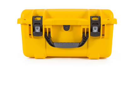 Nanuk 933 Waterproof Hard Case - Yellow - Outside view showing top handle.