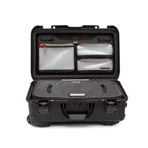 Nanuk 935 Case with Lid Org and N-Cubik 13L Padded Bag - with Wheels