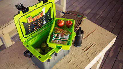 Peli 14QT Personal Cooler: Food Inside Lifestyle Image
