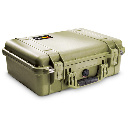 Peli 1500 Case With Dividers SPECIAL OFFER - Olive Green