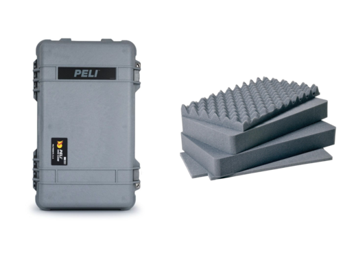 Peli 1510 Case With Foam SPECIAL OFFER - with wheels - Silver