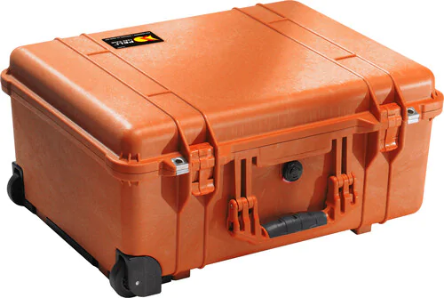 Peli 1560 Case with Wheels - Orange - Case with Foam