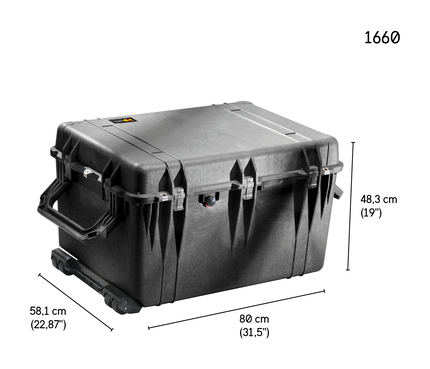 Peli 1660 Case With Dividers SPECIAL OFFER - with wheels