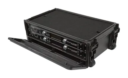 SKB 1SKB-ISF2U Injection Moulded 2U Studio Flyer Rack Case with Wheels