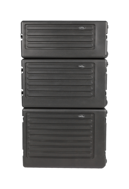 SKB 1SKB-R6SW 6U rSeries Shallow Rolling Rack Case with Wheels