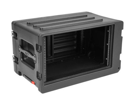SKB 1SKB-R6SW 6U rSeries Shallow Rolling Rack Case with Wheels