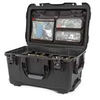 NANUK 938 6 UP Gun Case with Wheels - With Lid Organiser