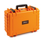 B&W Outdoor Case Type 5000 (PP.221): Orange - Three-Quarter Front Closed