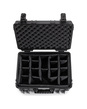 B&W Outdoor Case Type 5000 (PP.221): Black - Top View Open Dividers