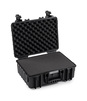B&W Outdoor Case Type 5000 (PP.221): Black - Three-Quarter Front Open Foam