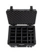 B&W Outdoor Case Type 6000 (PP.326): Black - Top View Open Dividers