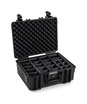 B&W Outdoor Case Type 6000 (PP.326): Black - Three-Quarter Front Open Dividers