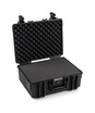 B&W Outdoor Case Type 6000 (PP.326): Black - Three-Quarter Front Open Foam