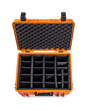 B&W Outdoor Case Type 6000 (PP.326): Orange - Top View Open Dividers