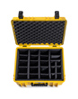 B&W Outdoor Case Type 6000 (PP.326): Yellow - Top View Open Dividers