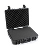 B&W Outdoor Case Type 6040 (PP.210): Black - Three-Quarter Front Open Foam