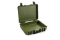 B&W Outdoor Case Type 6040 (PP.210): Bronze Green - Three-Quarter Front Open