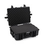B&W Outdoor Case Type 6500 (PP.510): Black - Three-Quarter Front Open Foam