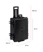 B&W Outdoor Case Type 6800 (PP.709) with Wheels: Black - Measurment graph