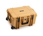 B&W Outdoor Case Type 6800 (PP.709) with Wheels: Desert Tan - Three-Quarter Front