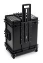 B&W Outdoor Case Type 7800 (PP.1570) with Wheels:  Black - Three-Quarter Up-right Rear
