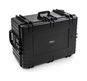 B&W Outdoor Case Type 7800 (PP.1570) with Wheels: Black - Three-Quarter Up-right On Side