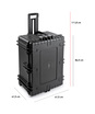 B&W Outdoor Case Type 7800 (PP.1570) with Wheels: Black - Measurment graph