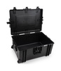 B&W Outdoor Case Type 7800 (PP.1570) with Wheels: Black - Three-Quarter Front Open