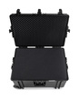 B&W Outdoor Case Type 7800 (PP.1570) with Wheels: Black - Top View Open Foam