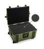 B&W Outdoor Case Type 7800 (PP.1570) with Wheels: Bronze Green - Foam Graphic
