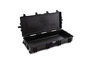 B&W Outdoor Case Type 7200 (PP.860) with Wheels: Black - Three-Quarter Open