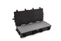 B&W Outdoor Case Type 7200 (PP.860) with Wheels: Black - Three-Quarter Open with Foam