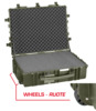 Explorer 7726 Waterproof Case With Wheels - Olive Wheels with Foam
