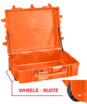 Explorer 7726 Waterproof Case With Wheels - Orange Wheels