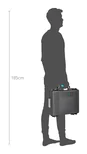 HPRC 2590 Case (Laptop Size Waterproof Case) - Diagram showing size next to a man