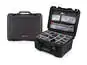 Nanuk 933 Waterproof Hard Case - Black - With padded divider set and lid organiser - View showing inside and outside view of case