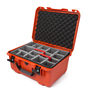 Nanuk 933 Waterproof Hard Case - Orange - With padded divider set - View showing inside of case