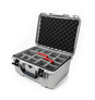 Nanuk 933 Waterproof Hard Case - Silver - With padded divider set - View showing inside of case