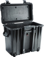 Peli 1440 Top-Loader Case - Black - Inside view when case empty. Also shows back of case and retractable handle.