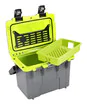 Peli 14QT Personal Cooler: Tan - Kashmir Blue Open