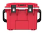 Peli 14QT Personal Cooler: Osha Red - White Closed