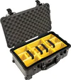Peli 1510 in Black with padded divider set in yellow.