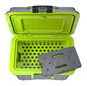 Peli 8QT Personal Cooler: Dark Gray - Green Open