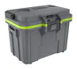 Peli 8QT Personal Cooler: Dark Gray - Green Closed