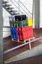 Peli ISP2 Rotomoulded Cases stacked on Europallet in a slope