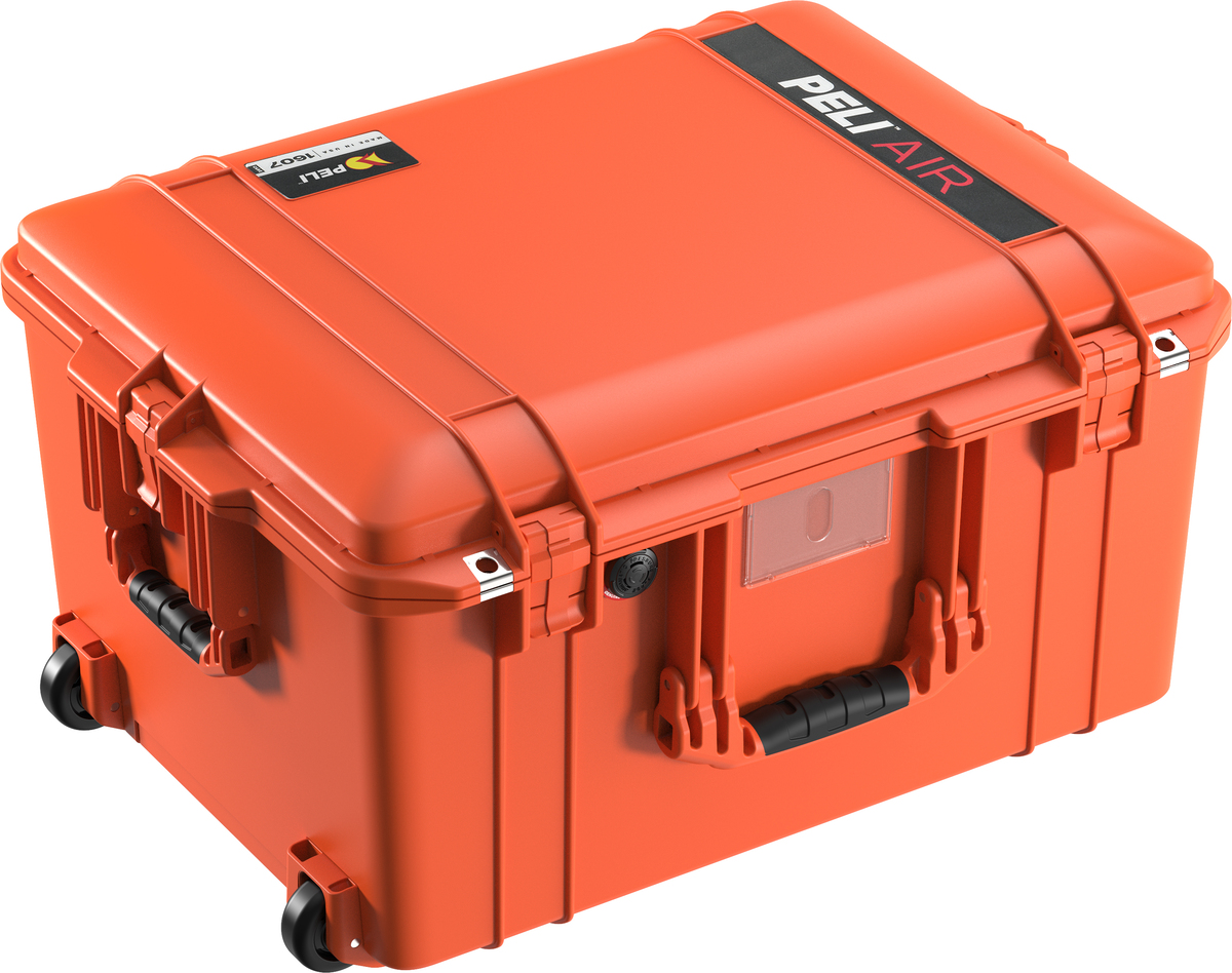 Peli Air 1607 Case with Wheels - Orange - Case with Foam